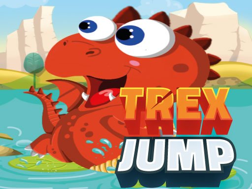 Desenhos de Trex Jump para colorir