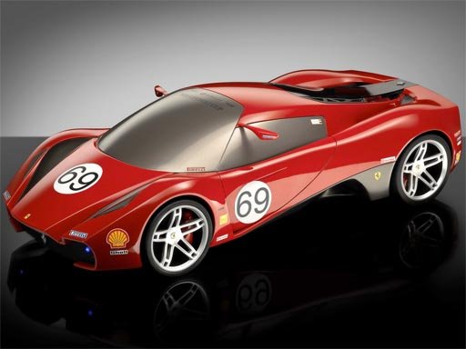 Desenhos de Xếp Hình Siêu Xe Ferrari para colorir