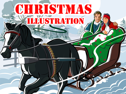 Desenhos de Christmas Illustration Puzzle para colorir